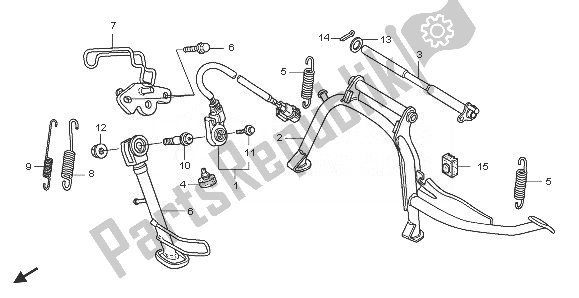 All parts for the Stand of the Honda NSS 250S 2008