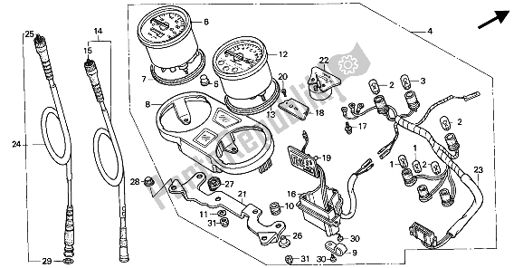 All parts for the Meter of the Honda NSR 50S 1994