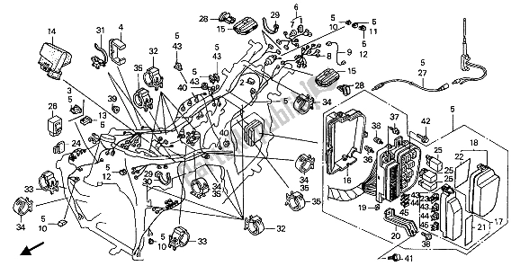 Wszystkie części do Wi? Zki Przewodów Honda GL 1500 1989