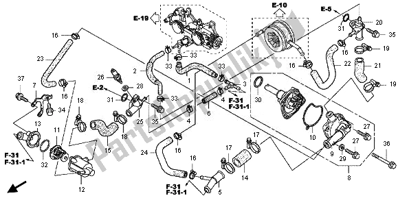 Tutte le parti per il Pompa Dell'acqua del Honda FJS 600A 2011