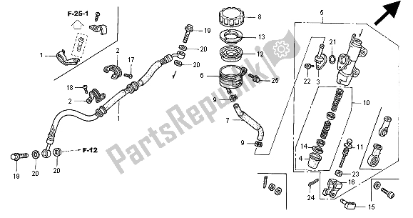 Tutte le parti per il Pompa Freno Posteriore del Honda CBR 900 RR 2000