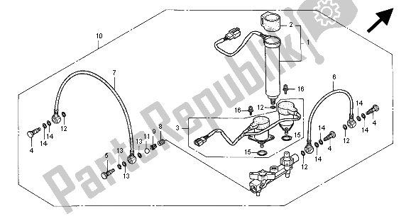 Tutte le parti per il Distributore D'aria del Honda GL 1500 SE 2000