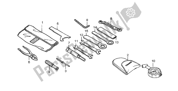 Alle onderdelen voor de Hulpmiddelen van de Honda CBR 600F 2006