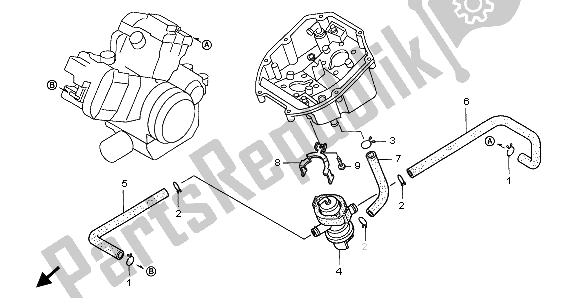 All parts for the Air Suction Valve of the Honda XL 1000V 1999
