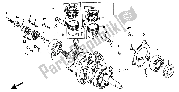 Toutes les pièces pour le Vilebrequin Et Piston du Honda CA 125 1995