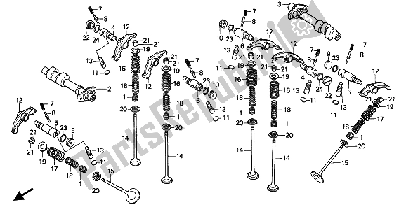 All parts for the Camshaft & Valve of the Honda VT 1100C 1994