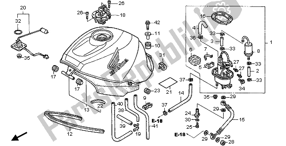 Todas las partes para Depósito De Combustible de Honda CBR 1100 XX 2006