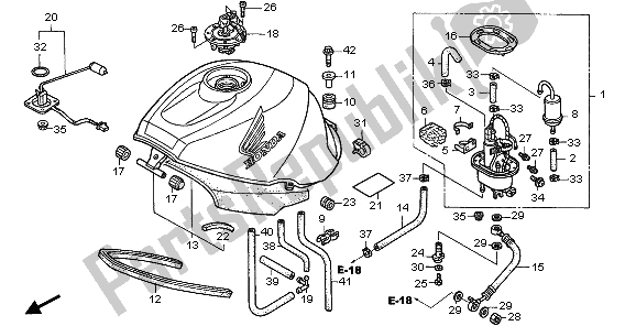 Tutte le parti per il Serbatoio Di Carburante del Honda CBR 1100 XX 2006