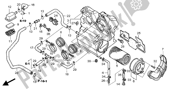 Wszystkie części do Od? Wie? Acz Powietrza Honda CBF 500 2004