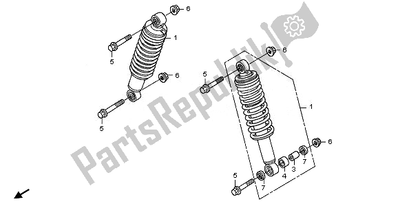 Alle onderdelen voor de Voorkussen van de Honda TRX 500 FE Foretrax Foreman ES 2011