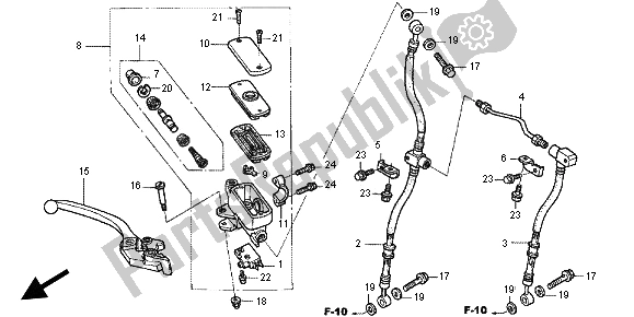 Todas las partes para Fr Cilindro Maestro De Frenos de Honda CB 1300X4 1997