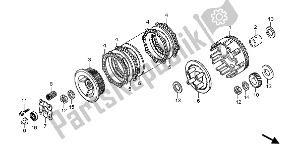 Toutes les pièces pour le Embrayage du Honda CBR 125 RW 2011