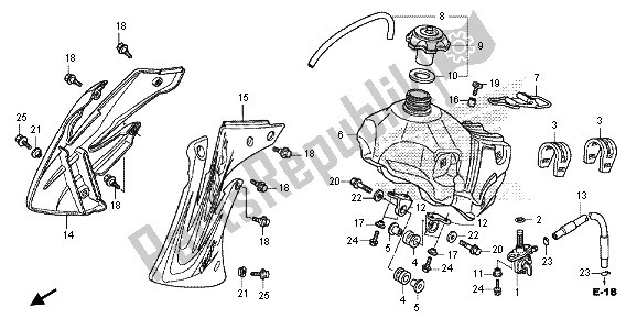 Todas las partes para Depósito De Combustible de Honda CRF 150R SW 2013