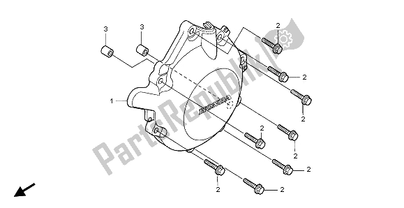 Todas las partes para C. A. Cubierta Del Generador de Honda CBF 1000A 2006