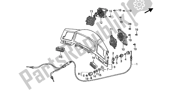 All parts for the Meter Panel (uk) of the Honda GL 1500 SE 1991