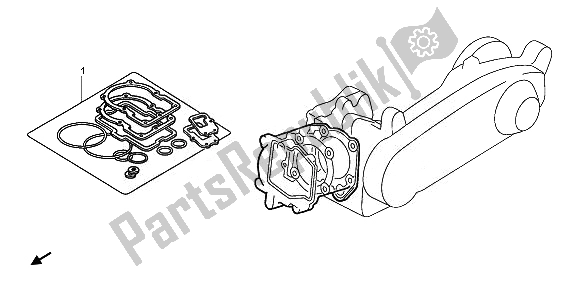 All parts for the Eop-1 Gasket Kit A of the Honda PES 125R 2010