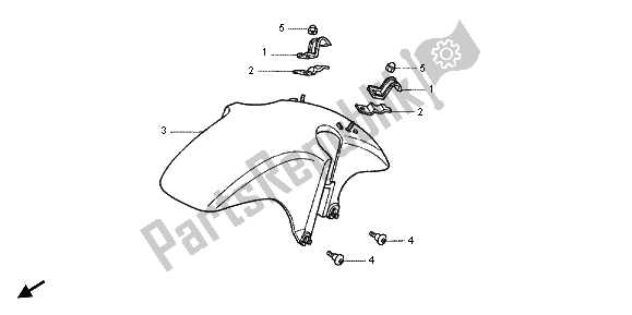 Tutte le parti per il Parafango Anteriore del Honda RVF 400R 1995