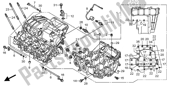 Todas las partes para Caja Del Cigüeñal de Honda CBR 1000 RR 2011