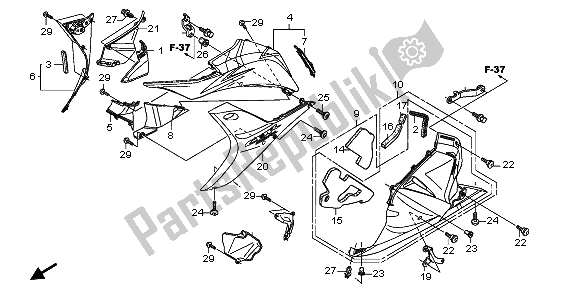 Wszystkie części do Dolna Maska ??(l) Honda CBR 600 RA 2009