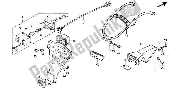 Todas las partes para Luz De La Cola de Honda XR 600R 1991