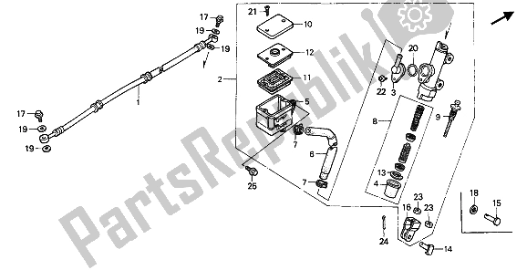 Todas las partes para Cilindro Maestro Del Freno Trasero de Honda CBR 600F 1989