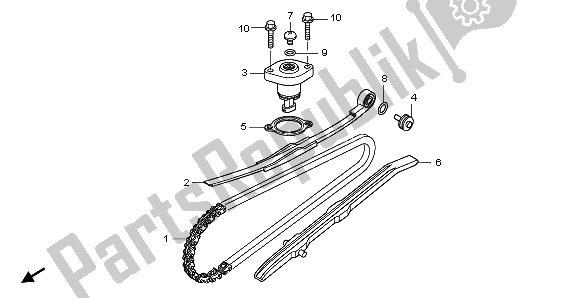 All parts for the Cam Chain & Tensioner of the Honda NHX 110 WH 2009