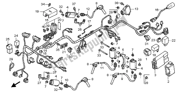 Tutte le parti per il Cablaggio del Honda VFR 750F 1995