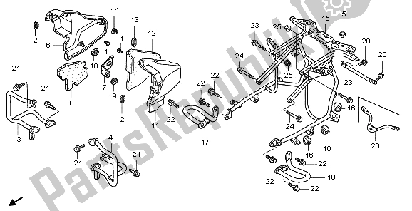 Todas as partes de Guarda Do Motor do Honda GL 1800A 2006