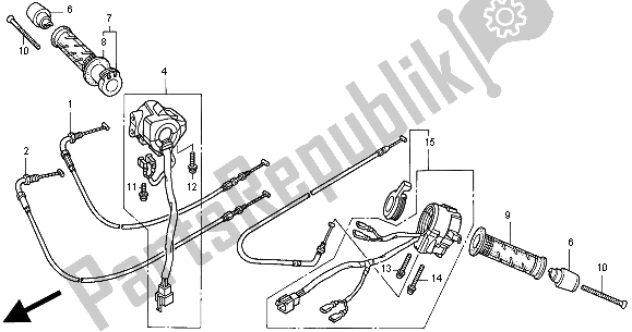 Todas las partes para Interruptor Y Cable de Honda CBR 1100 XX 2000