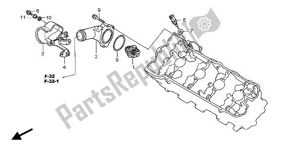 Wszystkie części do Termostat Honda CBF 600 NA 2004