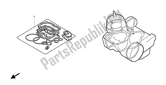 All parts for the Eop-1 Gasket Kit of the Honda CR 85R SW 2007