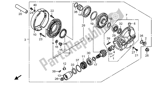 Tutte le parti per il Ingranaggio Finale Guidato del Honda VT 750C2 2008