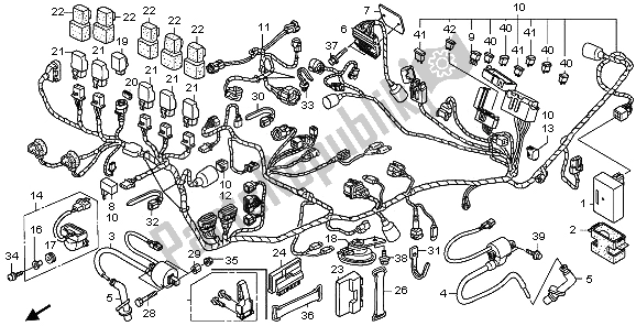 Todas las partes para Arnés De Cables de Honda XL 1000 VA 2009