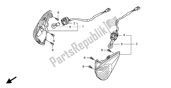 Todas as partes de Piscadela do Honda CBF 1000 2006