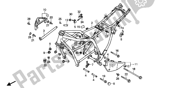 All parts for the Frame Body of the Honda CB 450S 1986