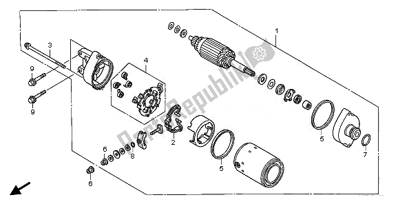 Tutte le parti per il Motore Di Avviamento del Honda XL 1000 VA 2011