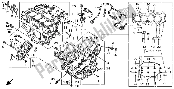 Todas las partes para Caja Del Cigüeñal de Honda CBF 1000 2009