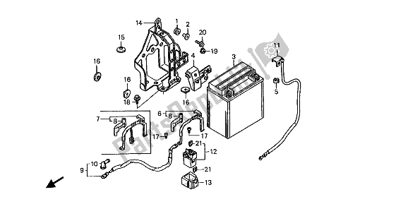 Toutes les pièces pour le Batterie du Honda ST 1100A 1993