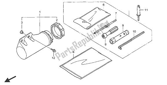 All parts for the Tools of the Honda TRX 400 EX Sportrax 2005