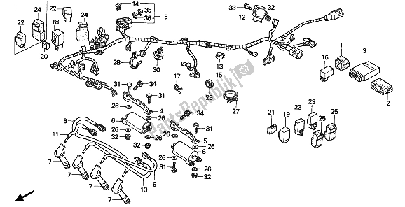 Todas las partes para Arnés De Cables de Honda CBR 900 RR 1993