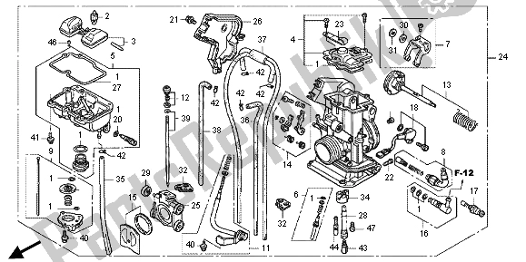 Todas las partes para Carburador de Honda CRF 150 RB LW 2012