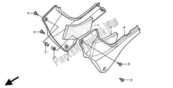 Tutte le parti per il Coperchio Laterale del Honda CB 600F Hornet 1998