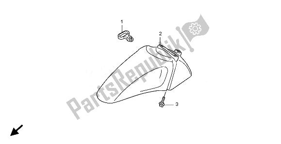 Tutte le parti per il Parafango Anteriore del Honda SH 150R 2010