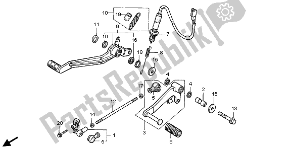 Todas las partes para Pedal de Honda NTV 650 1995