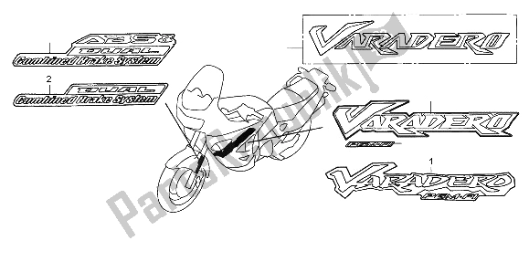 All parts for the Mark of the Honda XL 1000V 2003
