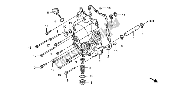 Tutte le parti per il Coperchio Carter Destro del Honda PES 125R 2009