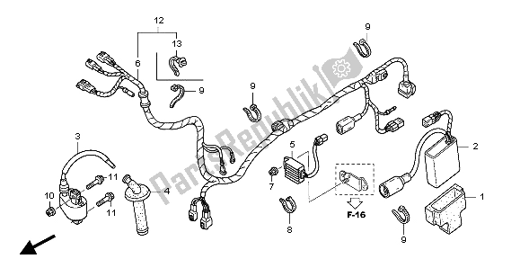 Todas las partes para Arnés De Cables de Honda CRF 450X 2007