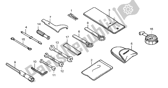 Todas as partes de Ferramentas do Honda CBF 500 2004