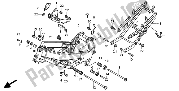 Todas las partes para Cuerpo Del Marco de Honda VTR 1000F 1997