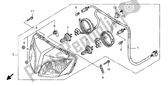 Toutes les pièces pour le Phare (eu) du Honda CBF 1000 2009